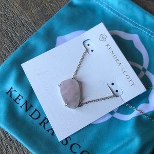 Kendra Scott Isla Necklace Gold & Rose Quartz